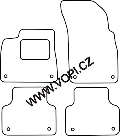 Textil-Autoteppiche Audi Q7 5 míst 06/2015 - Carfit (0231)